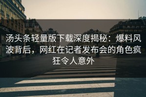 汤头条轻量版下载深度揭秘：爆料风波背后，网红在记者发布会的角色疯狂令人意外
