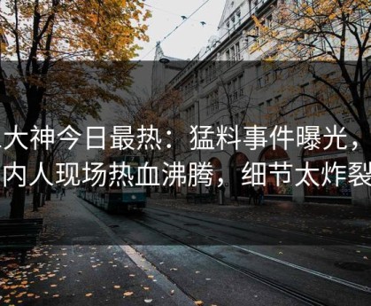 91大神今日最热：猛料事件曝光，圈内人现场热血沸腾，细节太炸裂